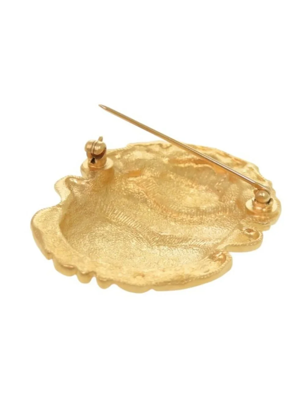 Chanel Scarab Motif CC Logo Metal Gold Brooch